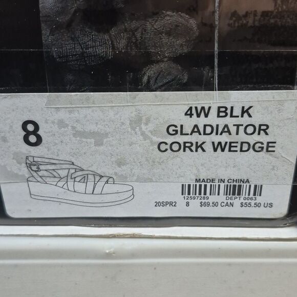 Torrid 8W 8 WIDE Black GLADIATOR LGladiator Sandal - New - Picture 6 of 9